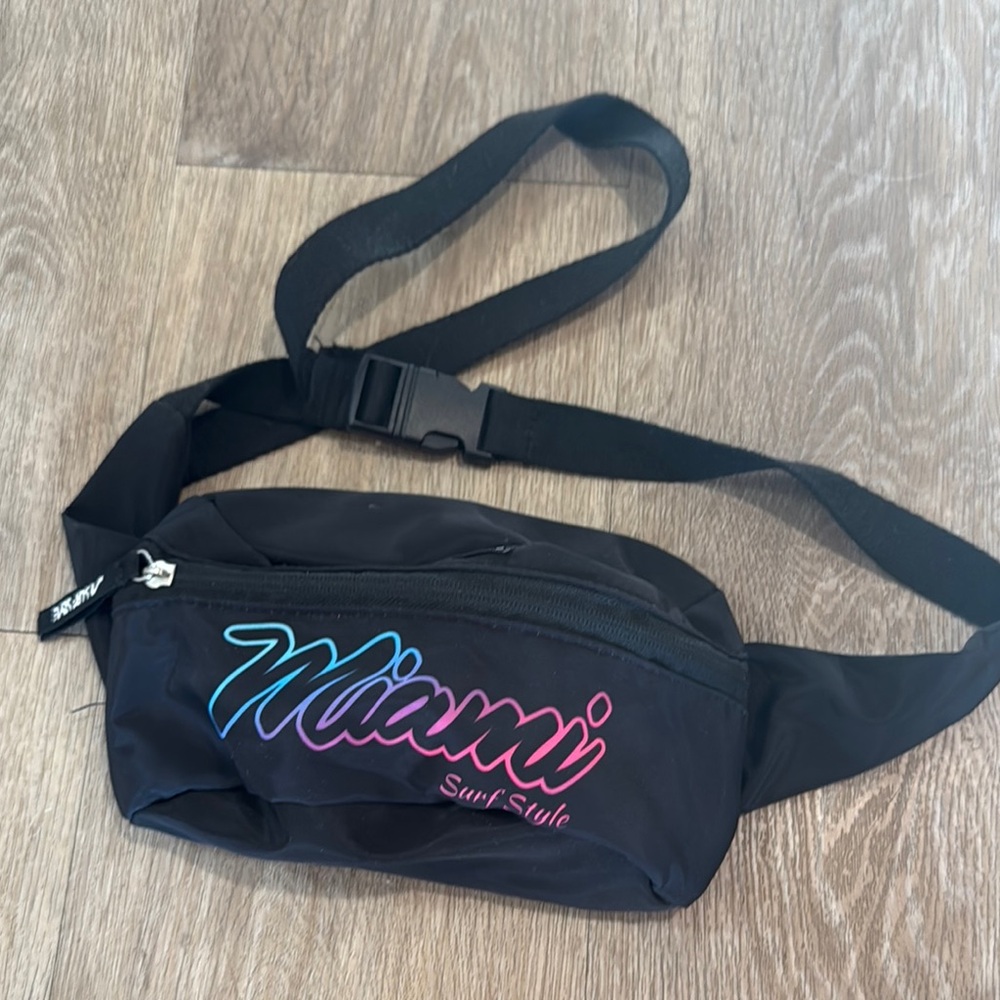 Miami Surf Style Black Waist Bag